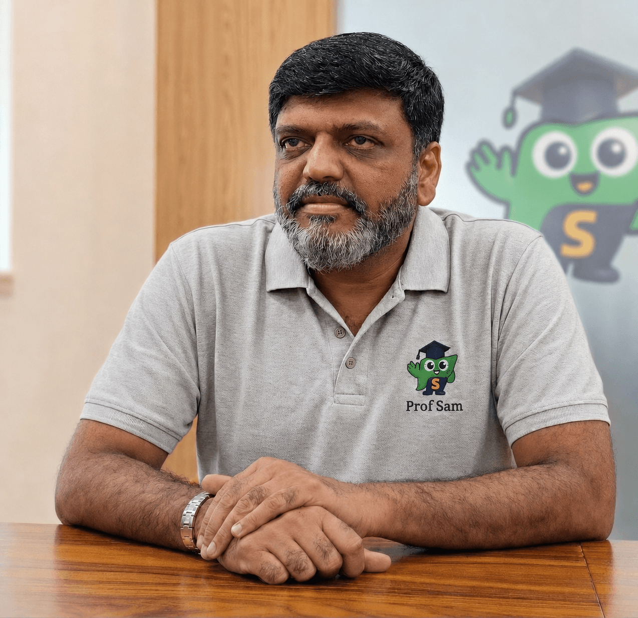 Prof Sam mascot