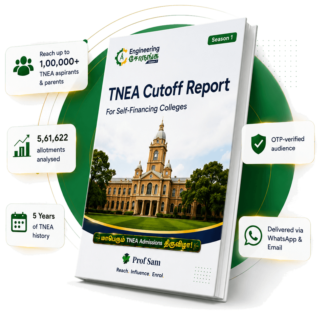 TNEA Cutoff Report with sponsorship