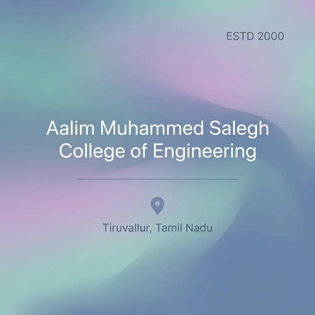 Aalim Muhammed Salegh College of Engineering engineering college in Tamil Nadu information card
