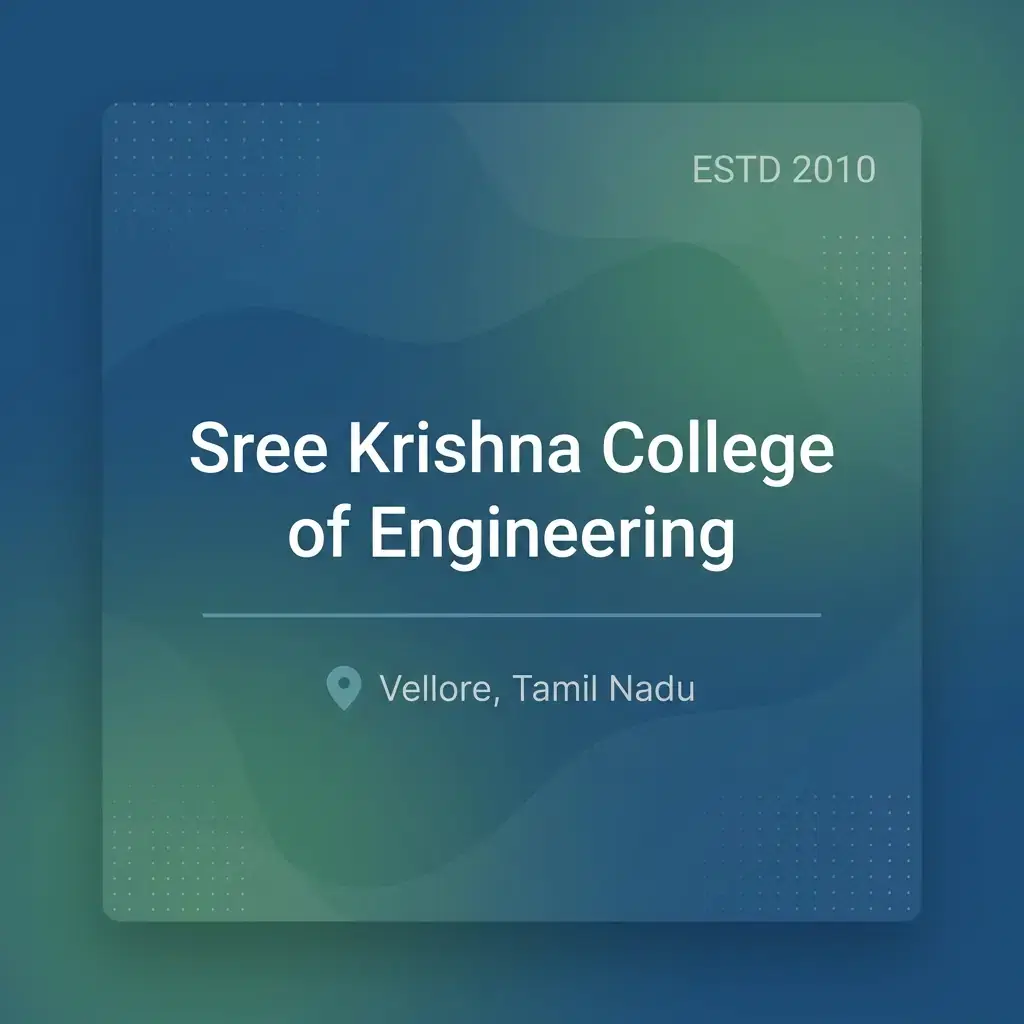 Sree Krishna College of Engineering engineering college in Tamil Nadu information card