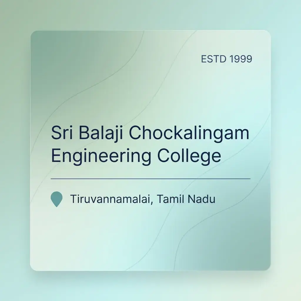 Sri Balaji Chockalingam Engineering College engineering college in Tamil Nadu information card