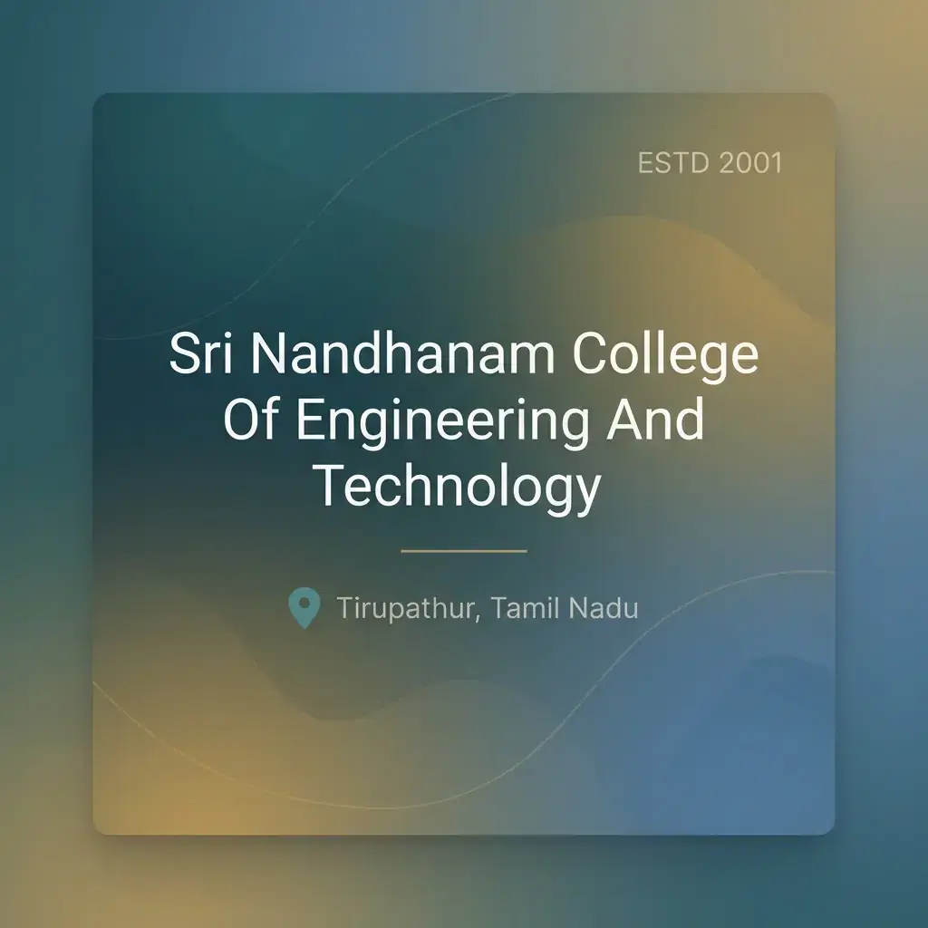 Sri Nandhanam College Of Engineering And Technology engineering college in Tamil Nadu information card