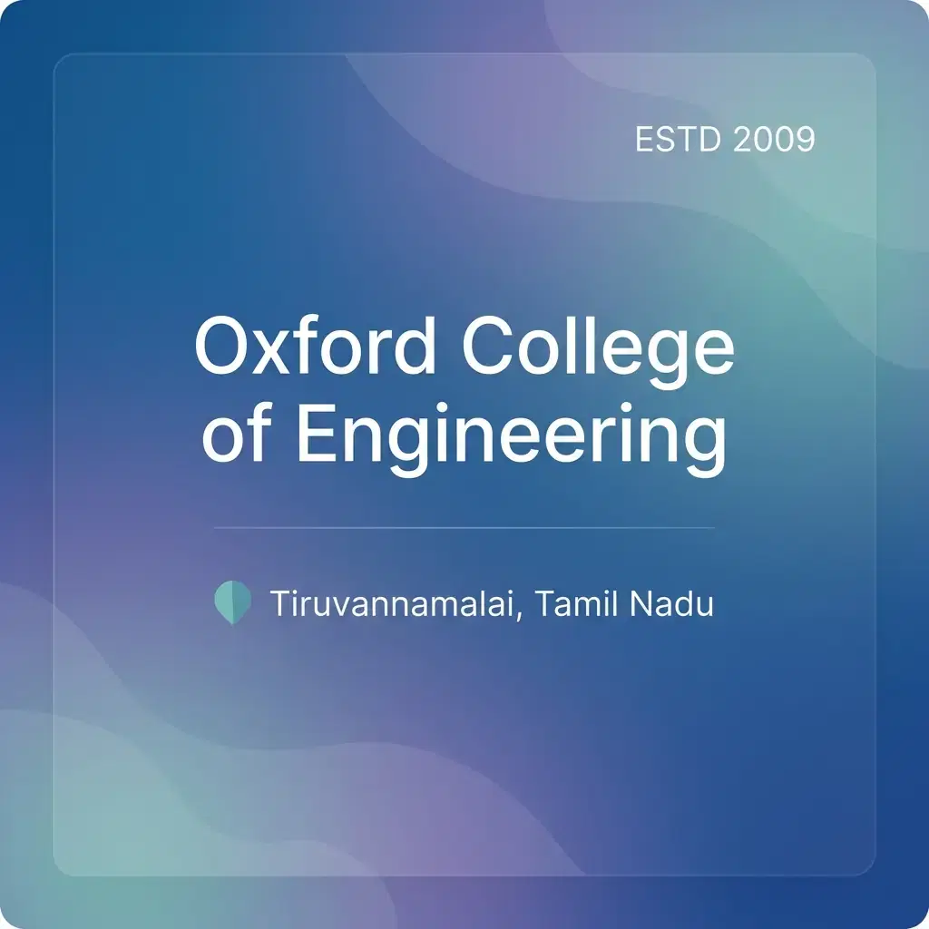 Oxford College of Engineering engineering college in Tamil Nadu information card