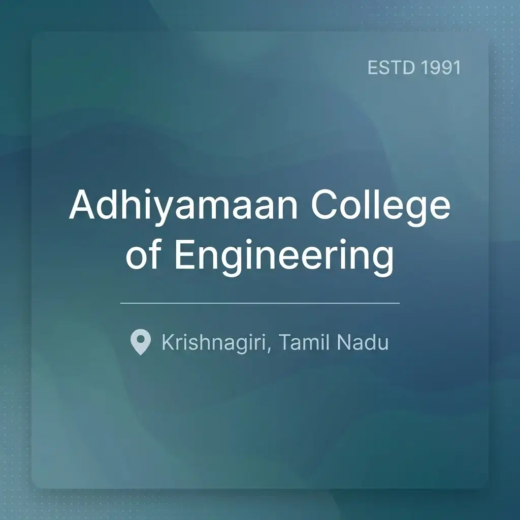 Adhiyamaan College of Engineering engineering college in Tamil Nadu information card