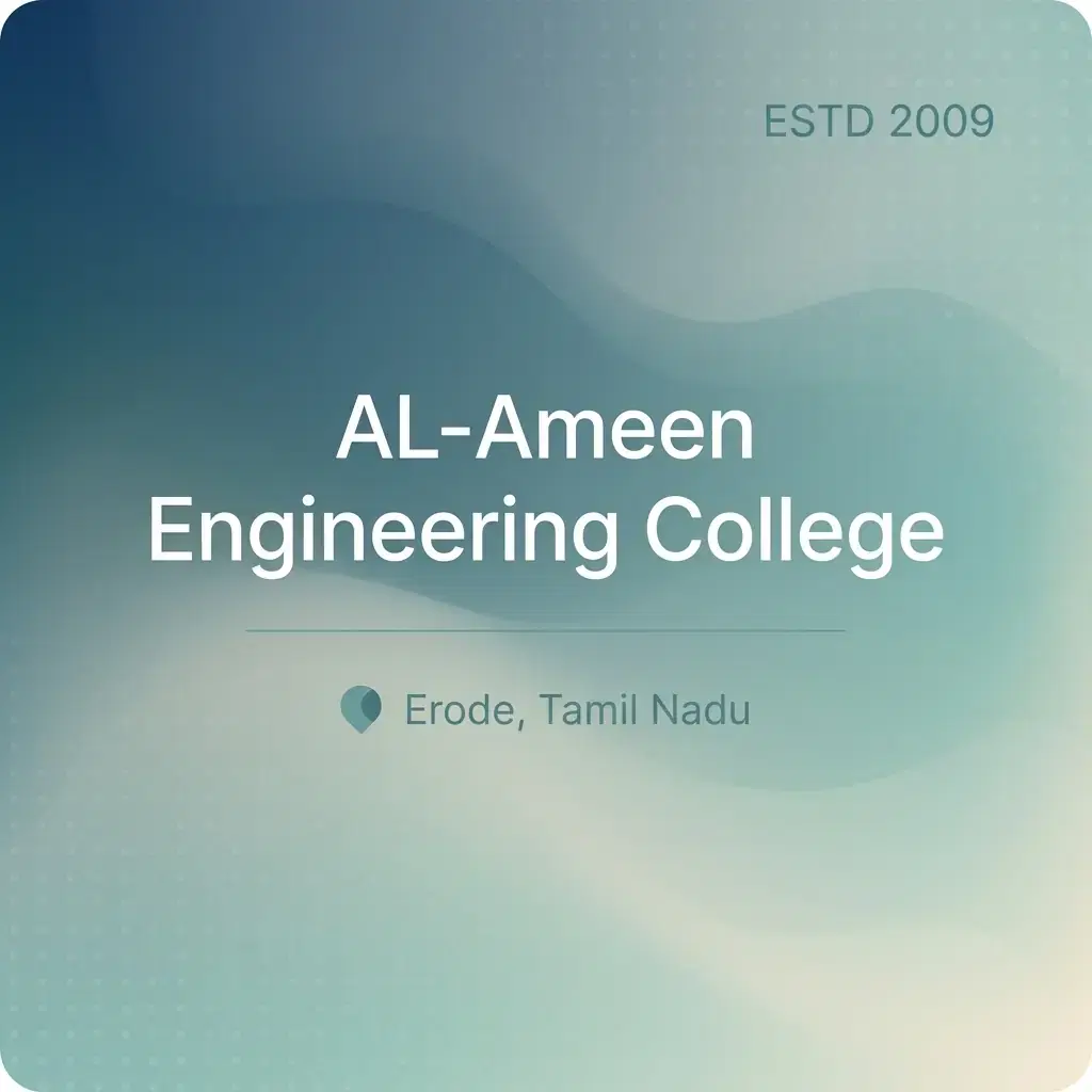 AL-Ameen Engineering College  engineering college in Tamil Nadu information card
