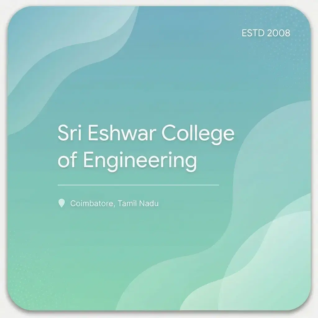 Sri Eshwar College of Engineering  engineering college in Tamil Nadu information card