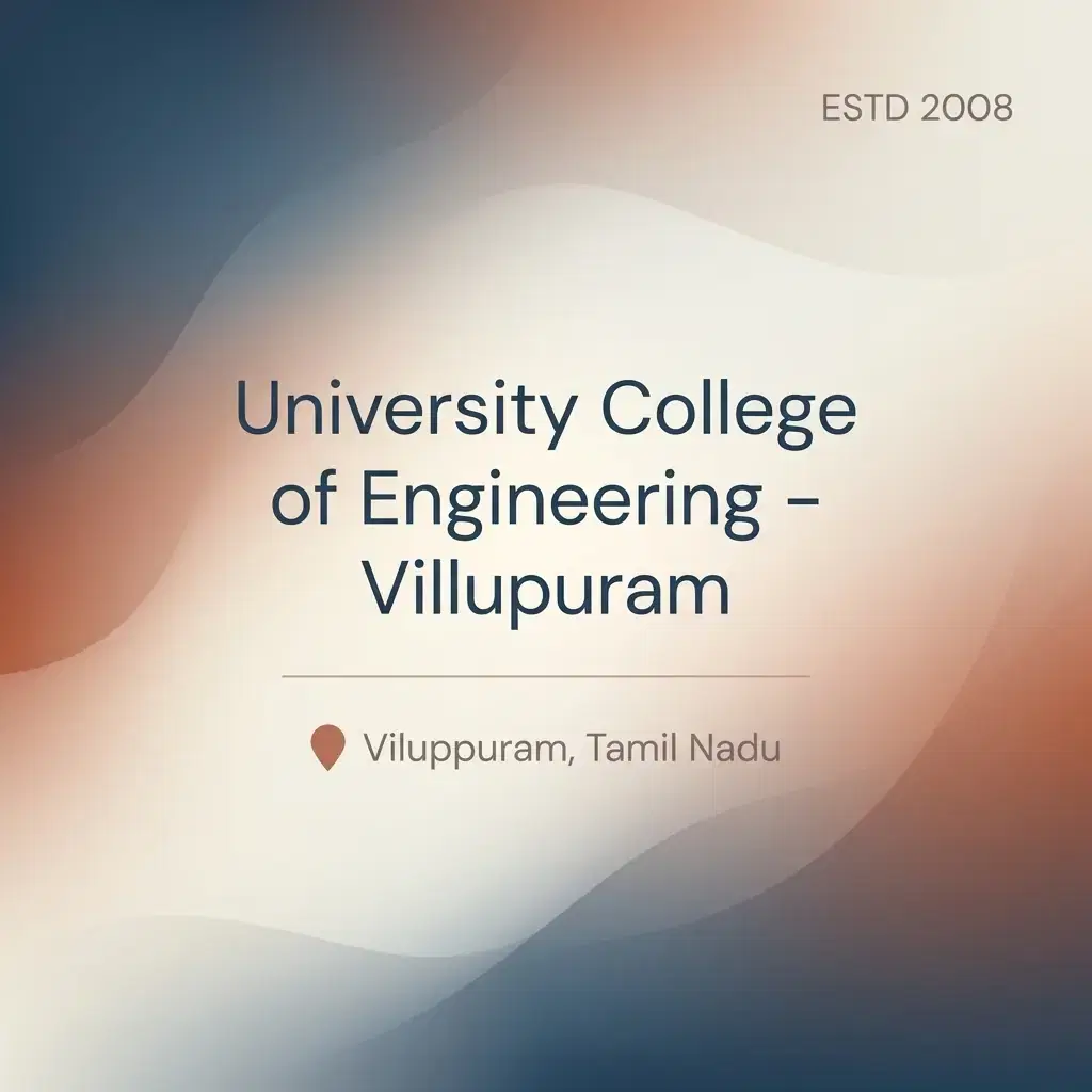 University College of Engineering – Villupuram engineering college in Tamil Nadu information card