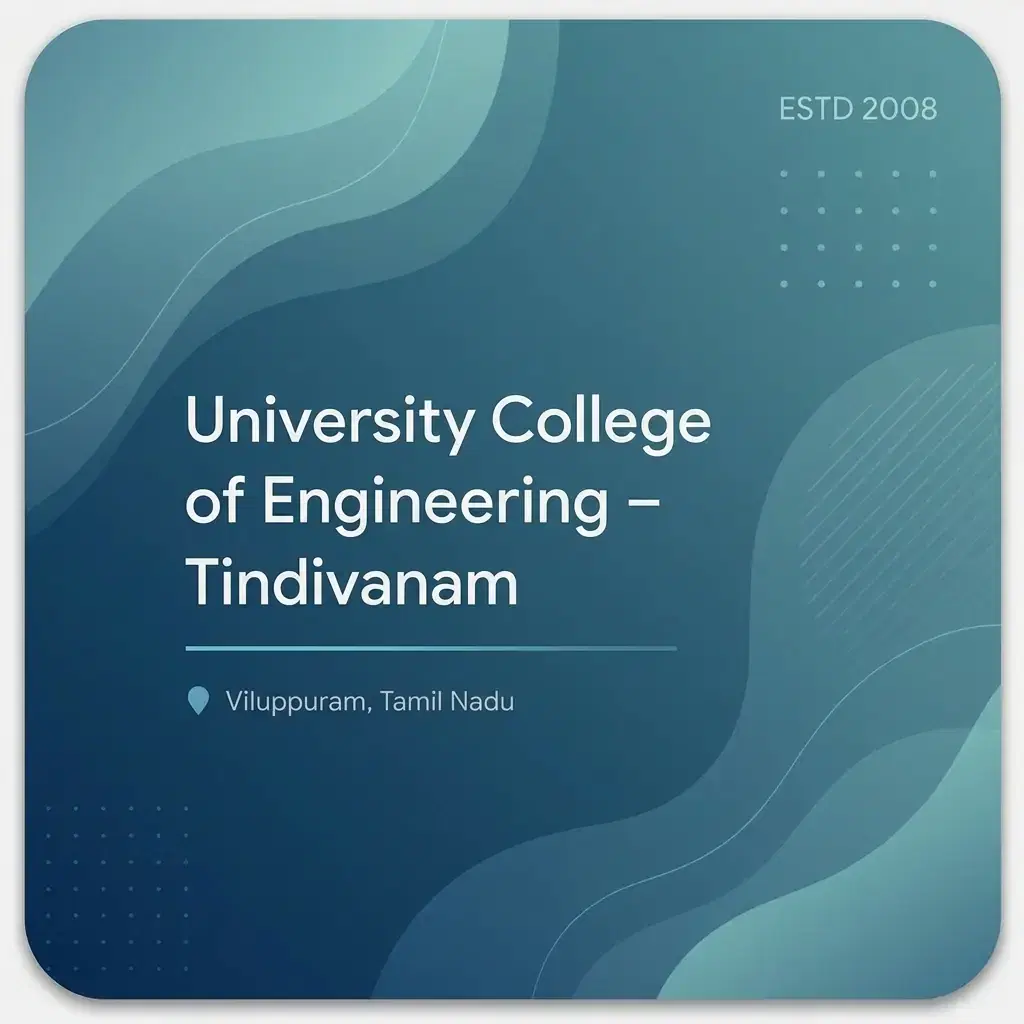 University College of Engineering – Tindivanam engineering college in Tamil Nadu information card