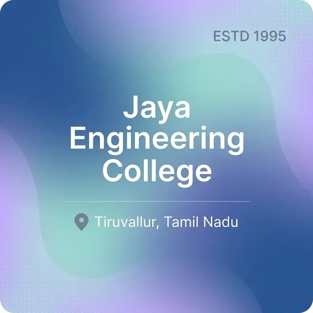 Jaya Engineering College engineering college in Tamil Nadu information card