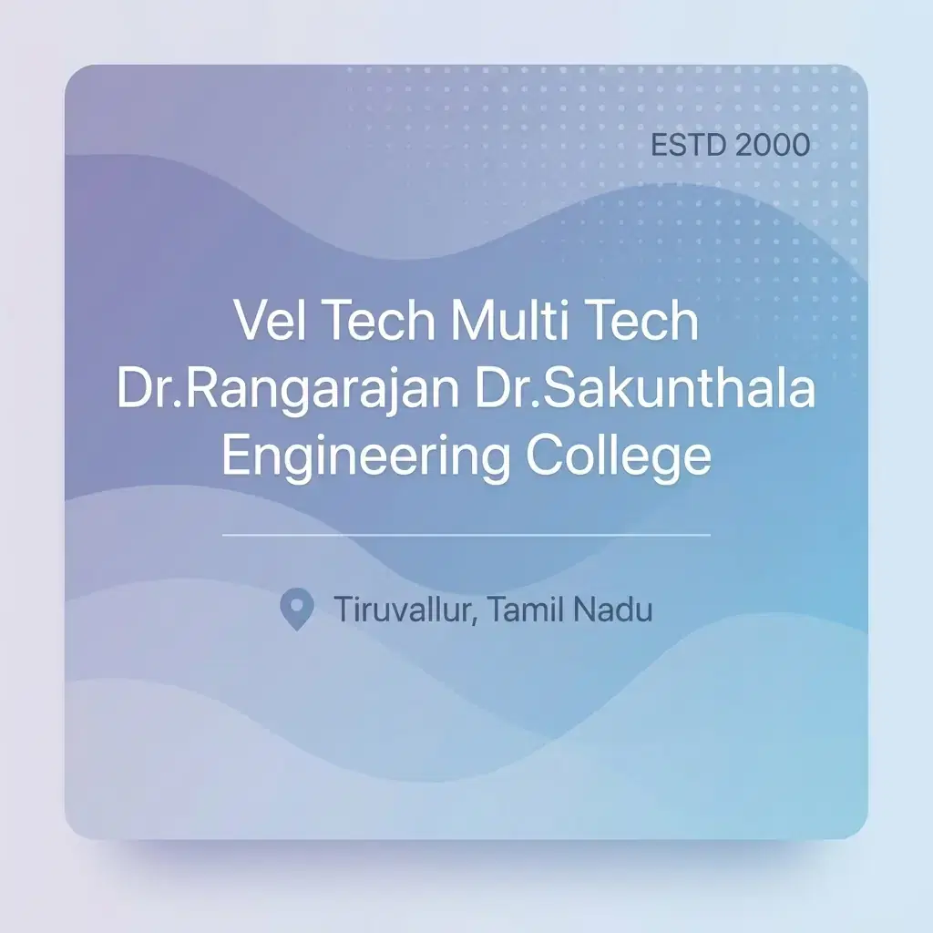 Vel Tech Multi Tech Dr.Rangarajan Dr.Sakunthala Engineering College engineering college in Tamil Nadu information card