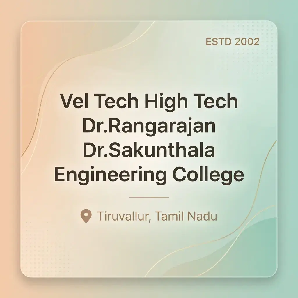 Vel Tech High Tech Dr.Rangarajan Dr.Sakunthala Engineering College engineering college in Tamil Nadu information card