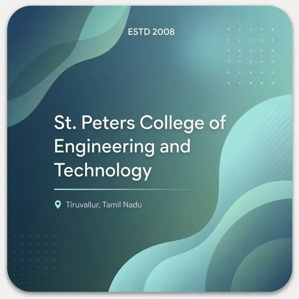 St. Peters College of Engineering and Technology engineering college in Tamil Nadu information card