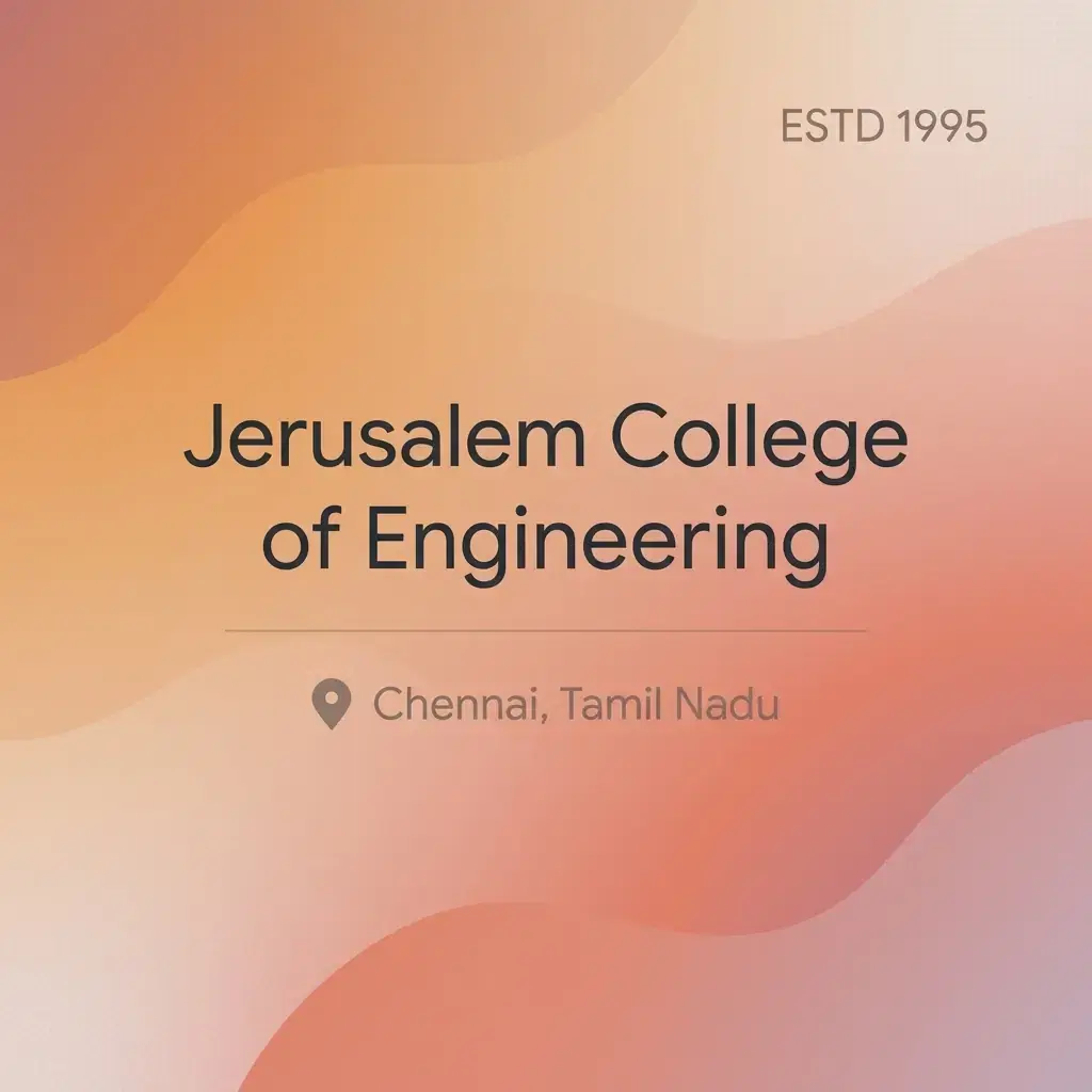 Jerusalem College of Engineering engineering college in Tamil Nadu information card