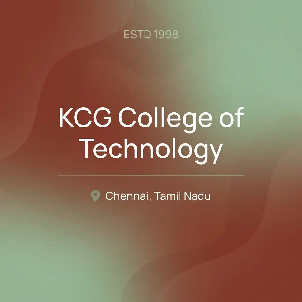 KCG College of Technology engineering college in Tamil Nadu information card