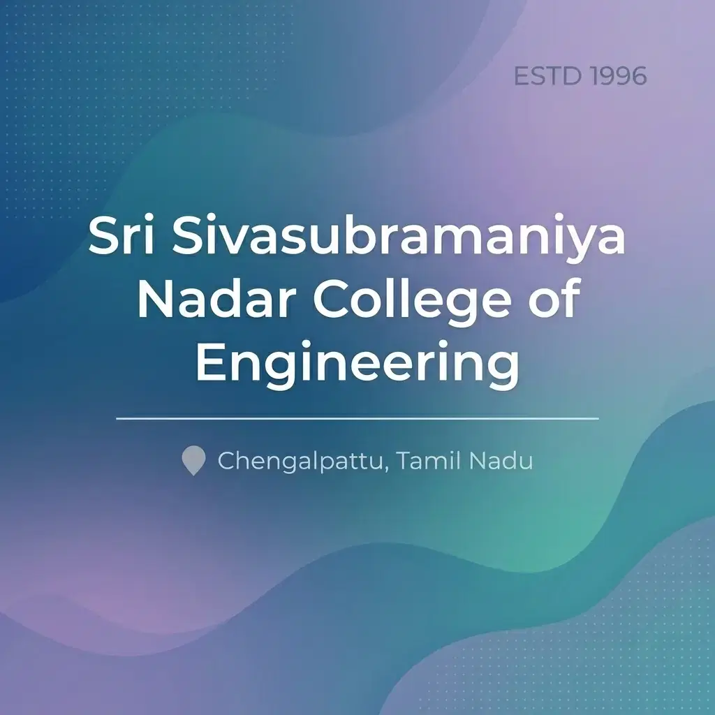 Sri Sivasubramaniya Nadar College of Engineering engineering college in Tamil Nadu information card
