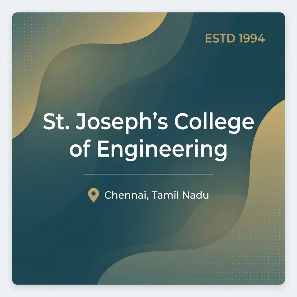 St. Joseph's College of Engineering engineering college in Tamil Nadu information card