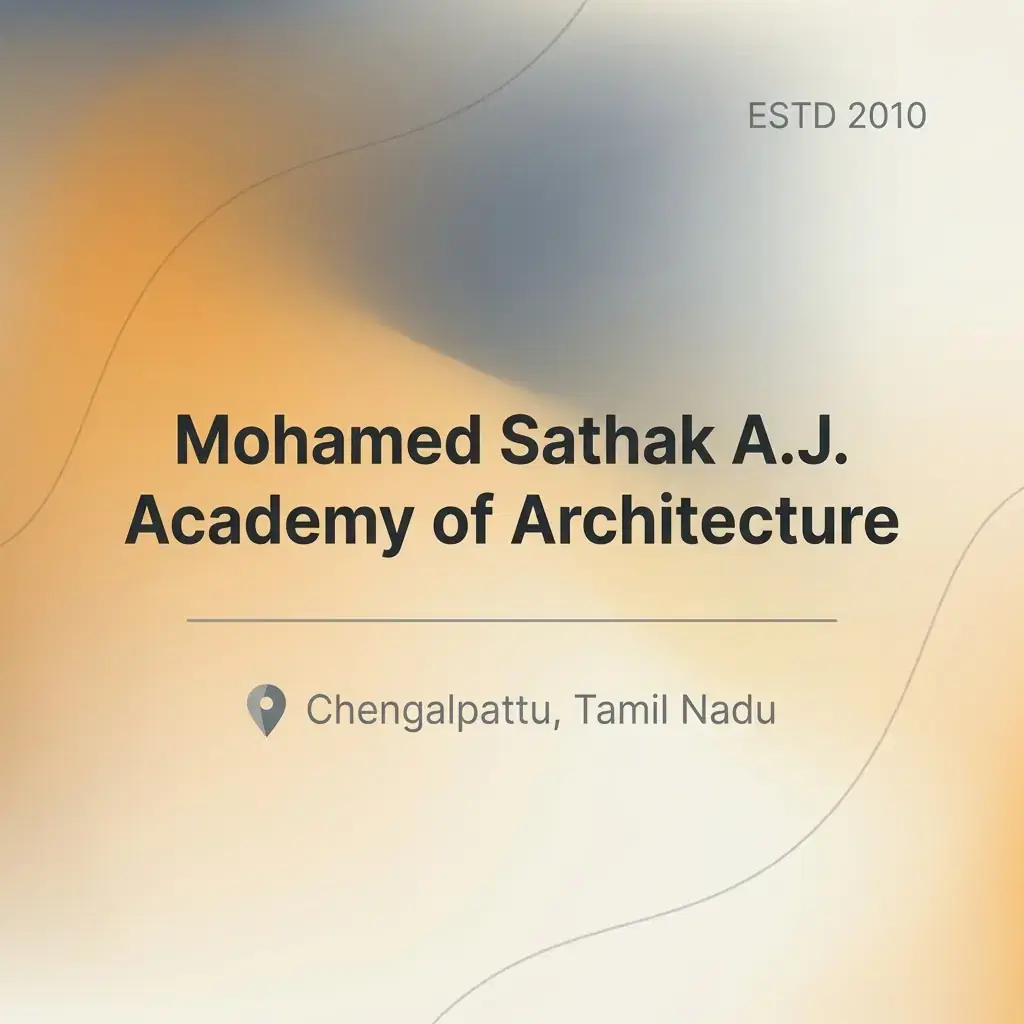 Mohamed Sathak A.J. Academy of Architecture engineering college in Tamil Nadu information card