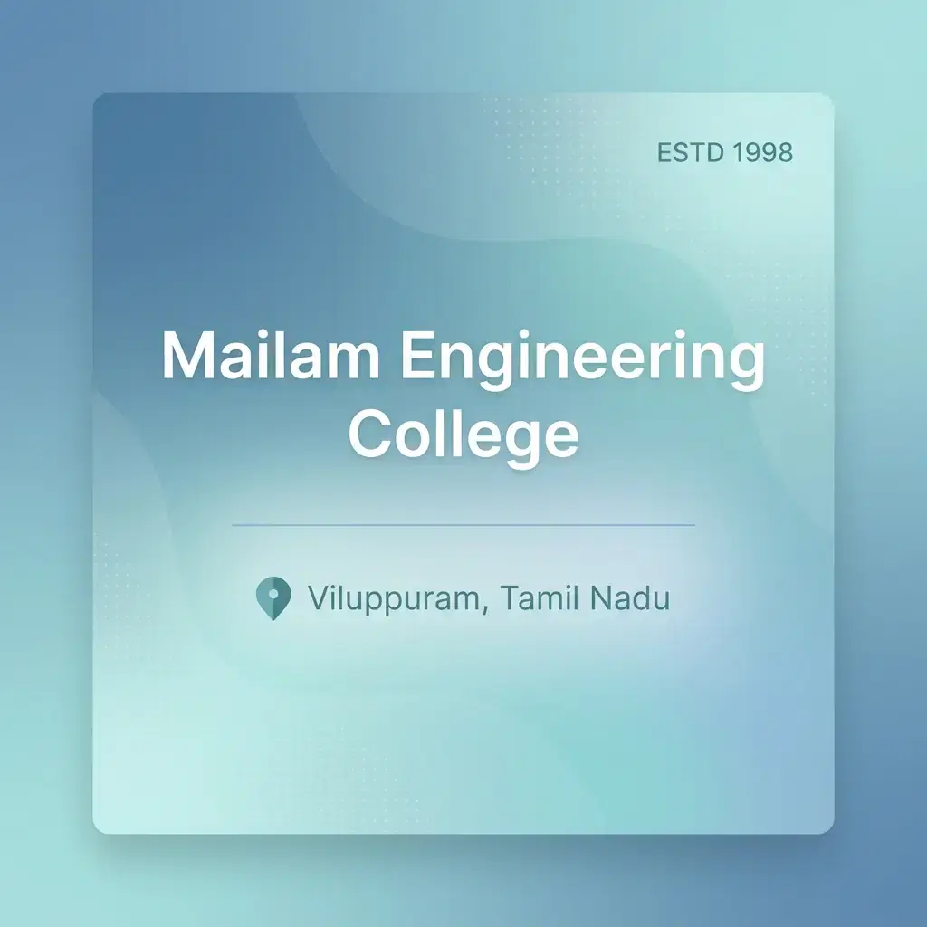 Mailam Engineering College engineering college in Tamil Nadu information card