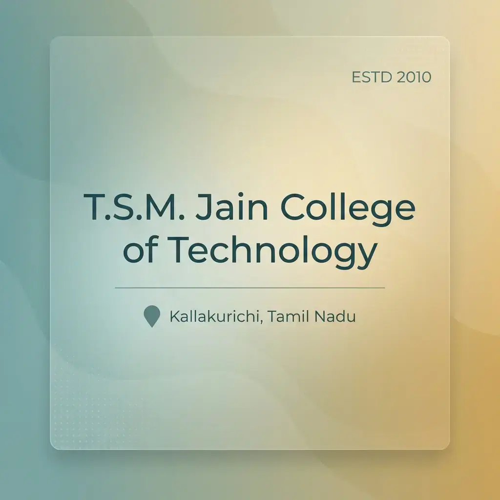 T.S.M. Jain College of Technology engineering college in Tamil Nadu information card