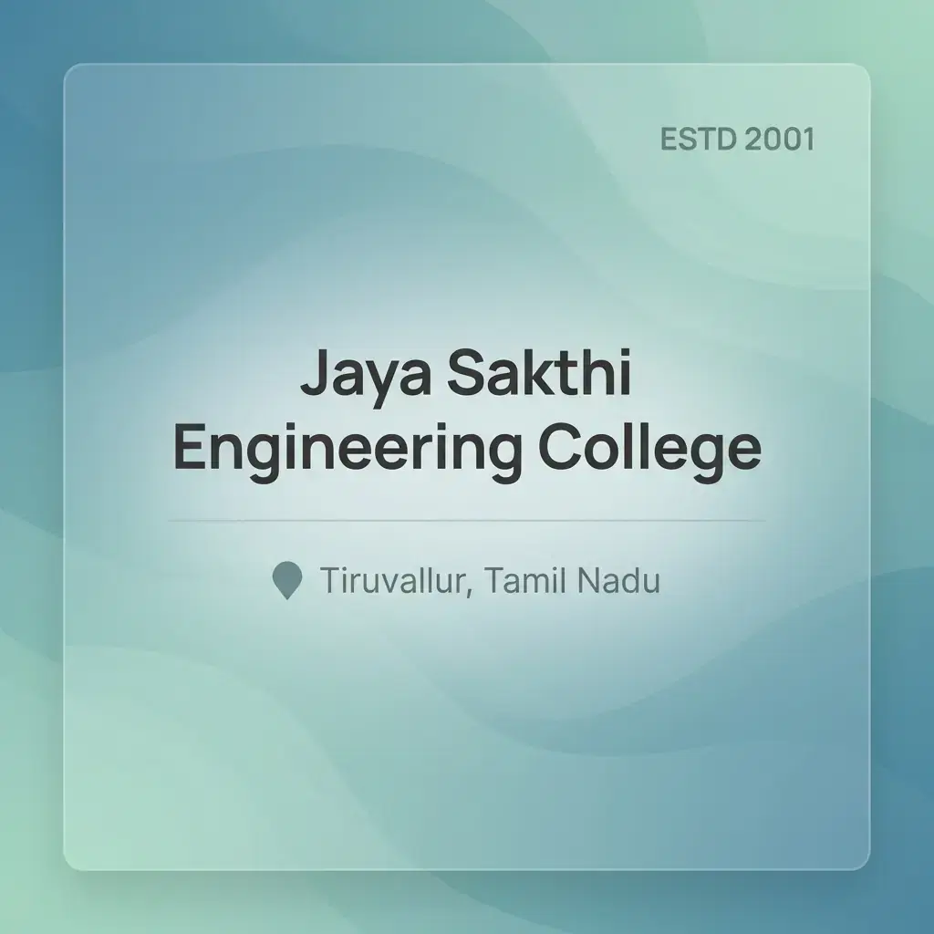 Jaya Sakthi Engineering College engineering college in Tamil Nadu information card