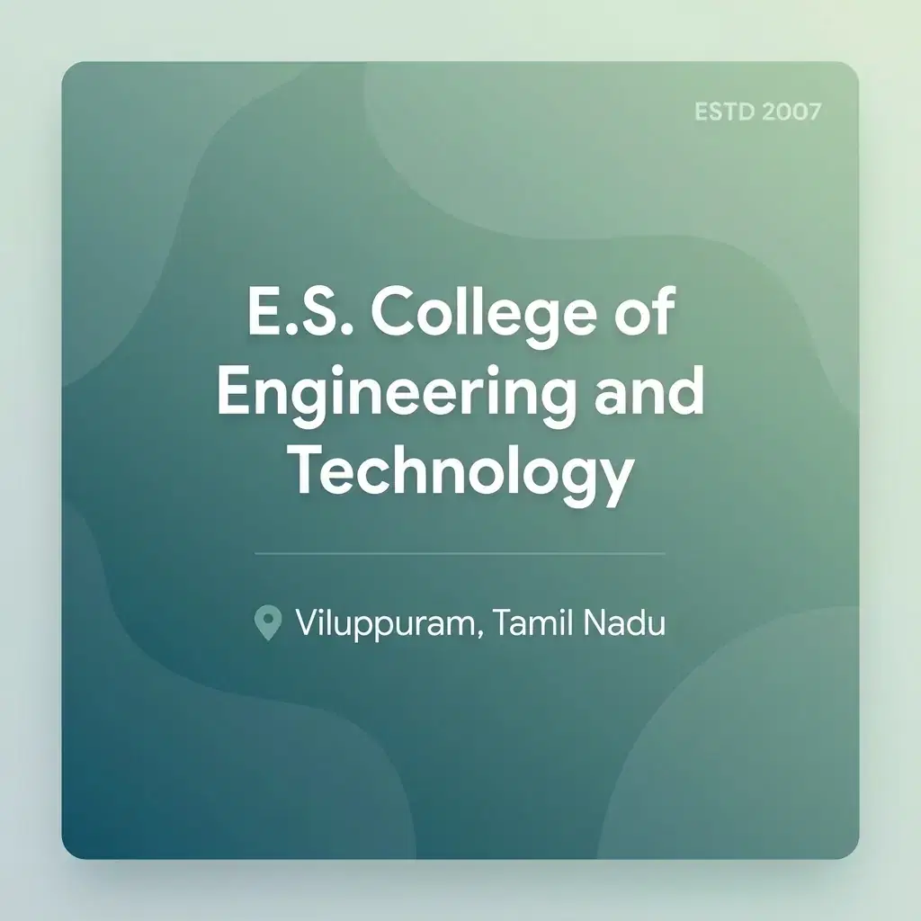E.S. College of Engineering and Technology engineering college in Tamil Nadu information card