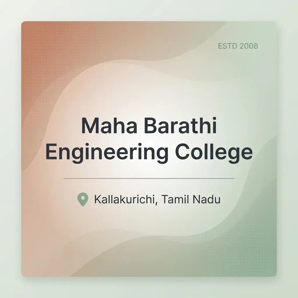 Maha Barathi Engineering College engineering college in Tamil Nadu information card