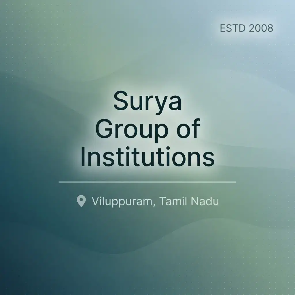 Surya Group of Institutions engineering college in Tamil Nadu information card