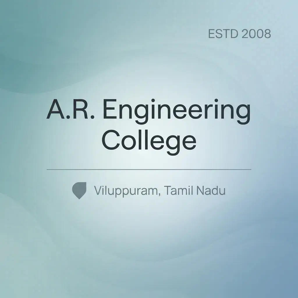 A.R. Engineering College engineering college in Tamil Nadu information card