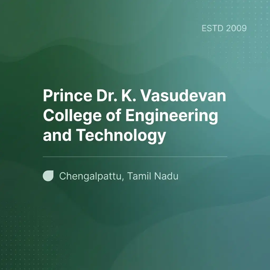 Prince Dr. K. Vasudevan College of Engineering and Technology engineering college in Tamil Nadu information card