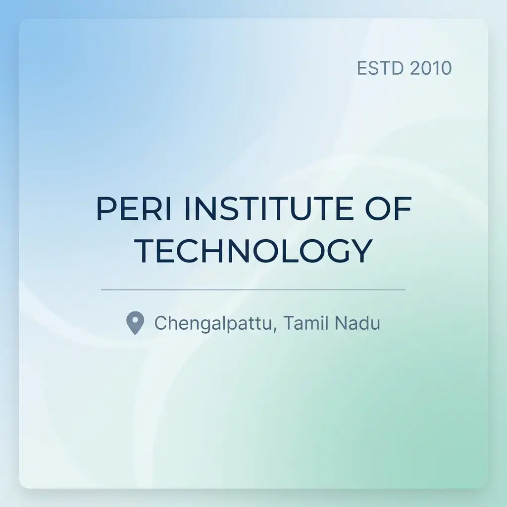 PERI Institute of Technology engineering college in Tamil Nadu information card