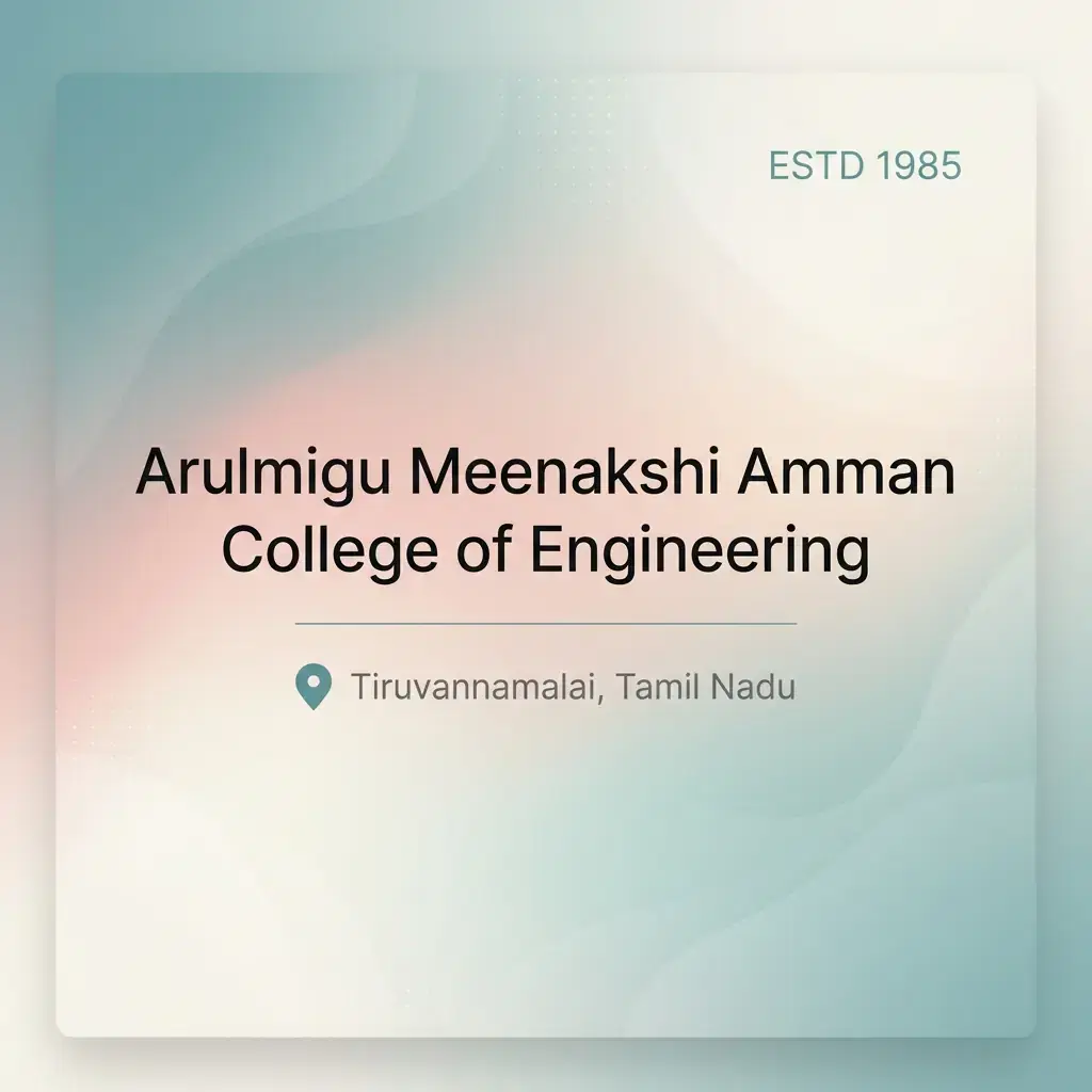 Arulmigu Meenakshi Amman College of Engineering engineering college in Tamil Nadu information card
