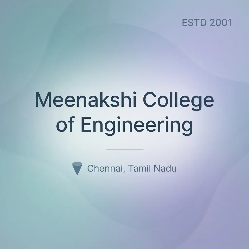 Meenakshi College of Engineering engineering college in Tamil Nadu information card
