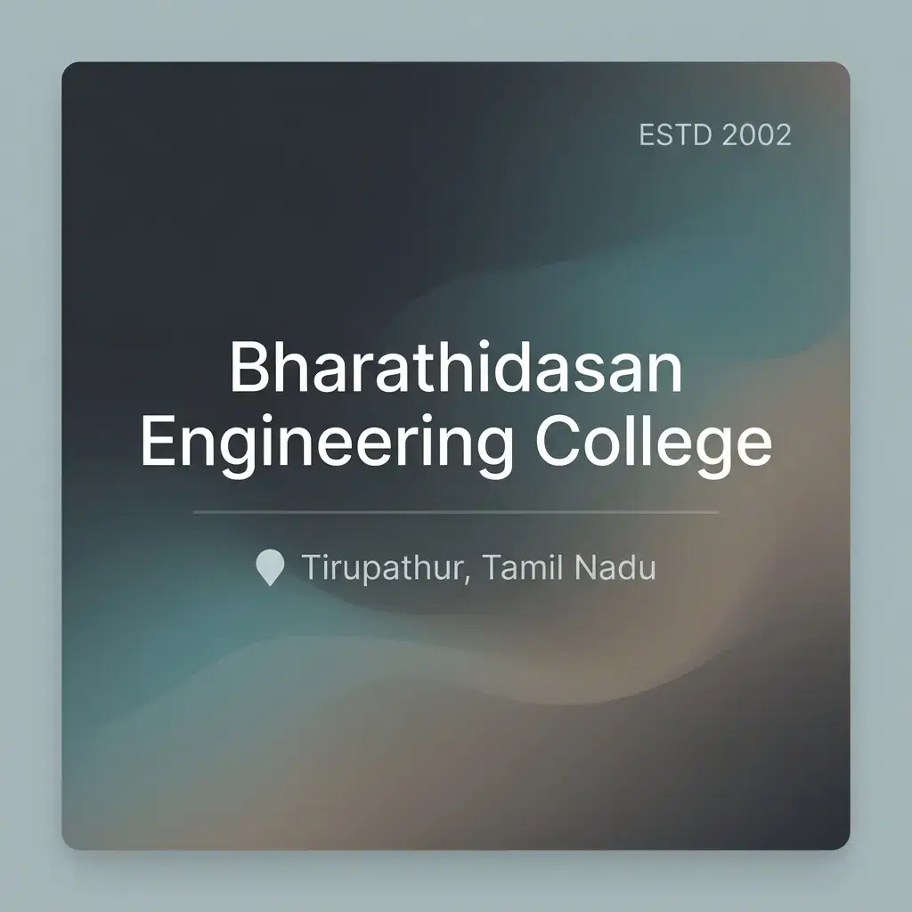 Bharathidasan Engineering College engineering college in Tamil Nadu information card
