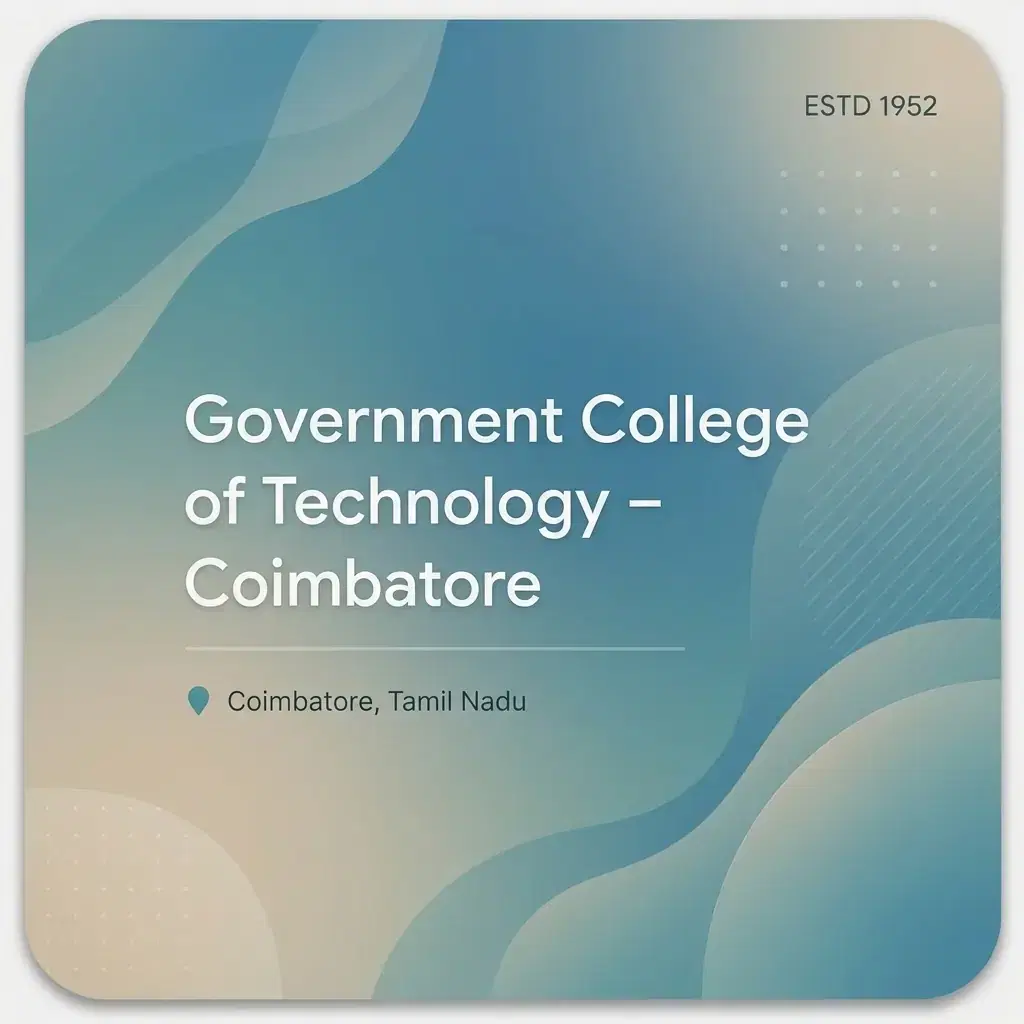 Government College of Technology – Coimbatore engineering college in Tamil Nadu information card