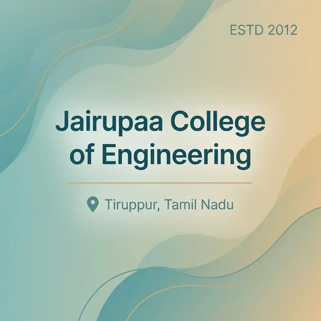 Jairupaa College of Engineering engineering college in Tamil Nadu information card