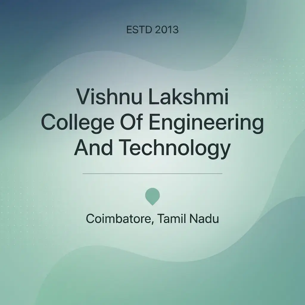 Vishnu Lakshmi College Of Engineering And Technology engineering college in Tamil Nadu information card