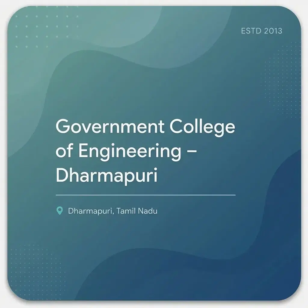 Government College of Engineering – Dharmapuri engineering college in Tamil Nadu information card