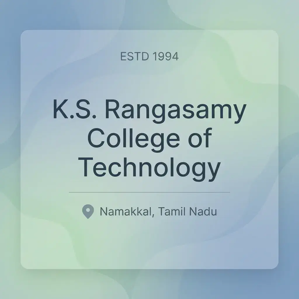 K.S. Rangasamy College of Technology engineering college in Tamil Nadu information card