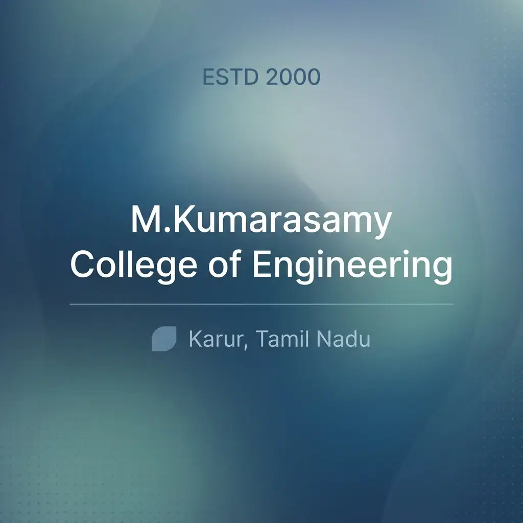 M.Kumarasamy College of Engineering engineering college in Tamil Nadu information card