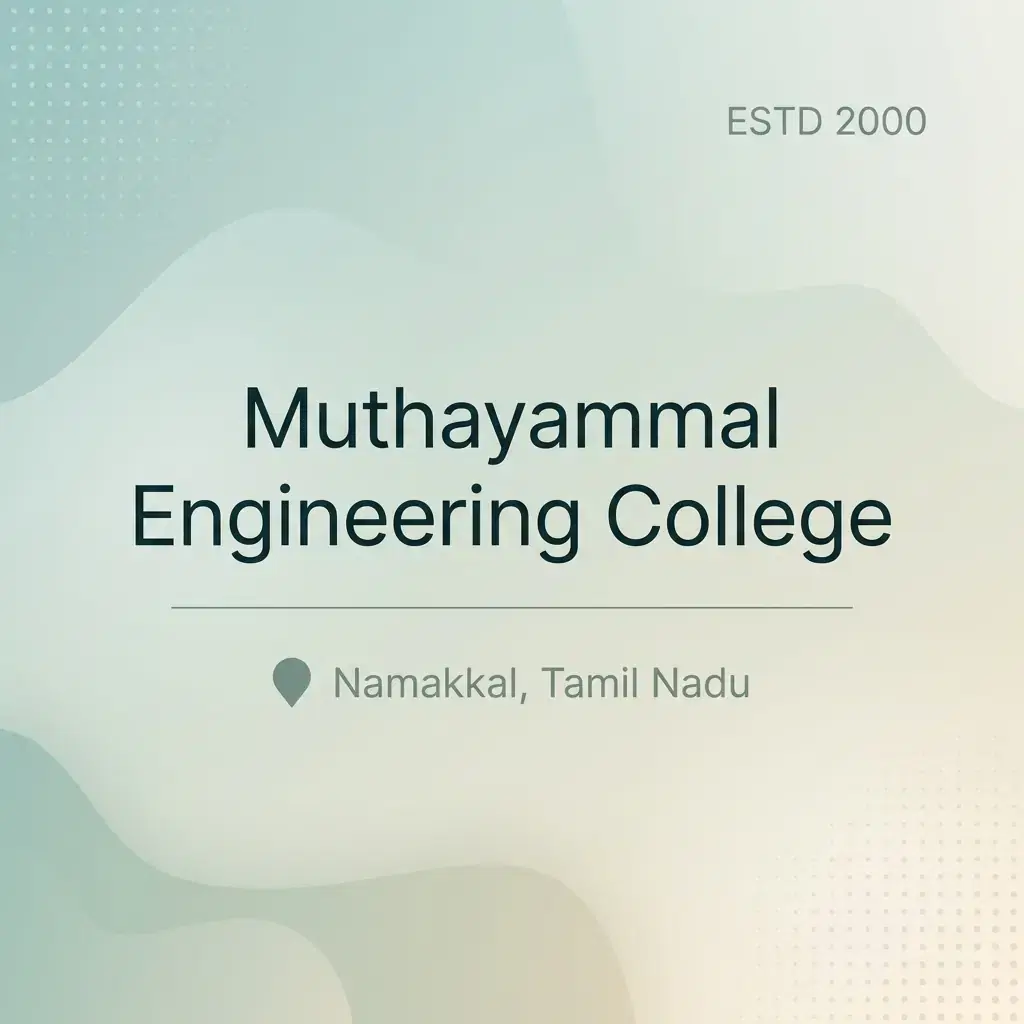 Muthayammal Engineering College engineering college in Tamil Nadu information card