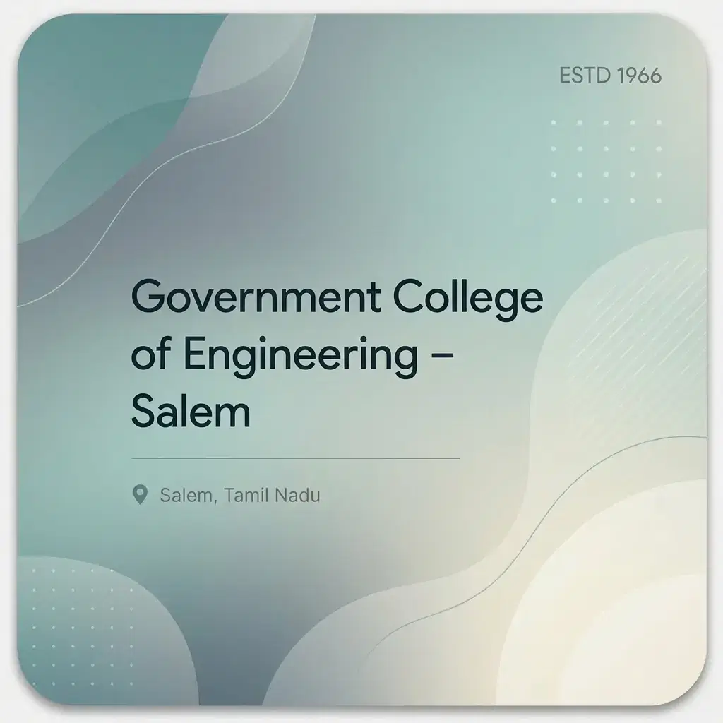 Government College of Engineering – Salem engineering college in Tamil Nadu information card