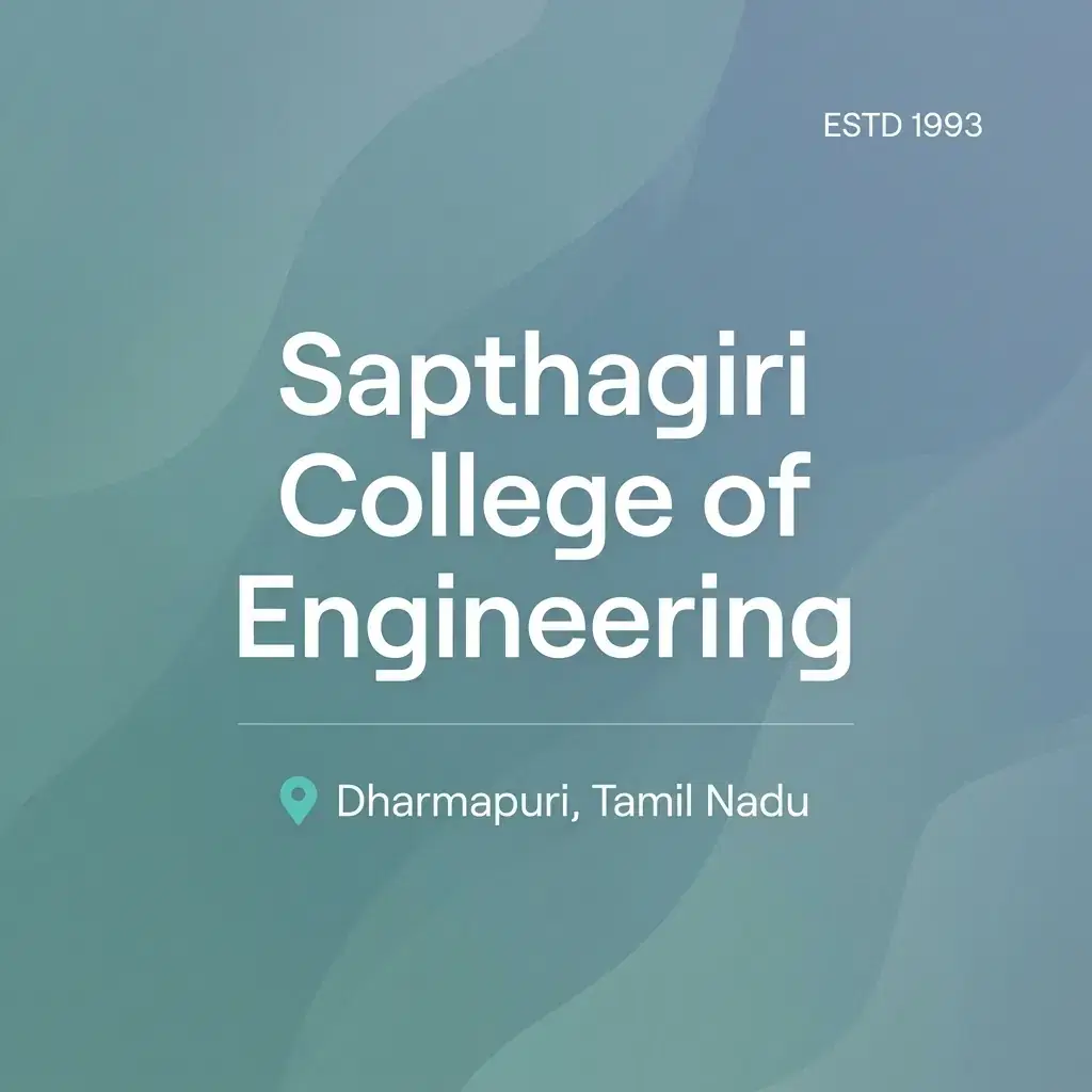 Sapthagiri College of Engineering engineering college in Tamil Nadu information card