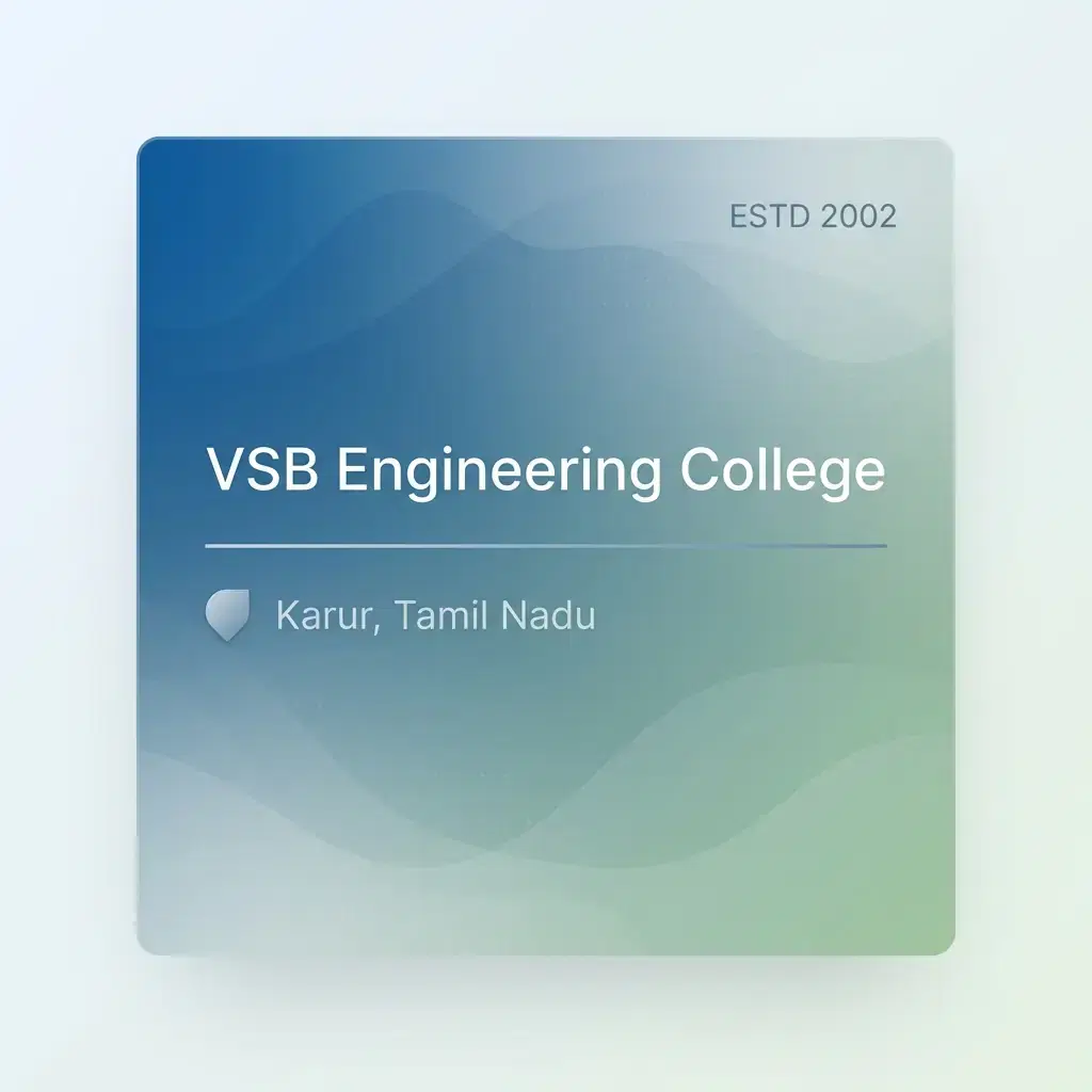 VSB Engineering College engineering college in Tamil Nadu information card