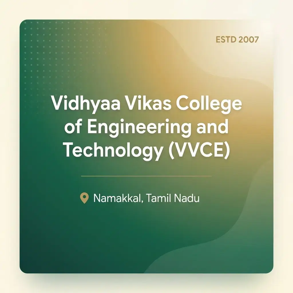 Vidhyaa Vikas College of Engineering and Technology (VVCE) engineering college in Tamil Nadu information card