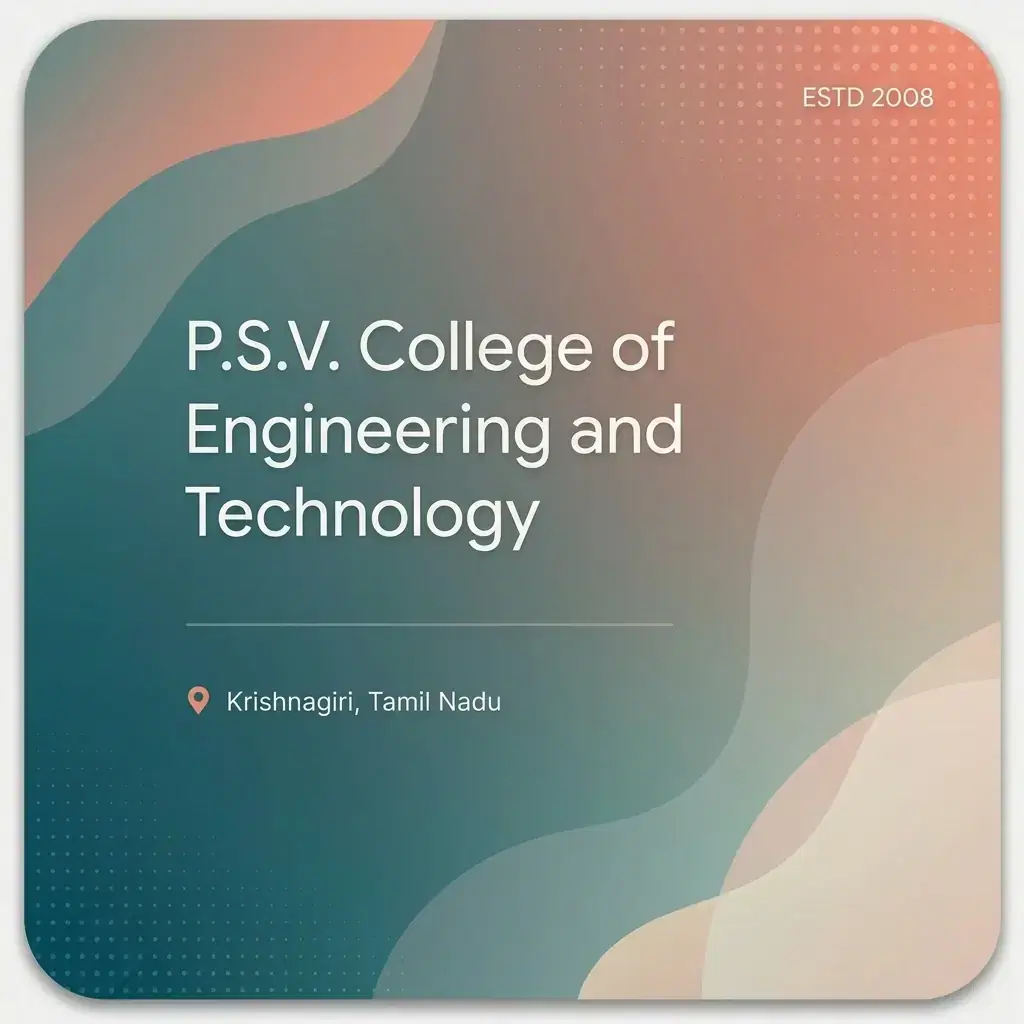 P.S.V. College of Engineering and Technology engineering college in Tamil Nadu information card