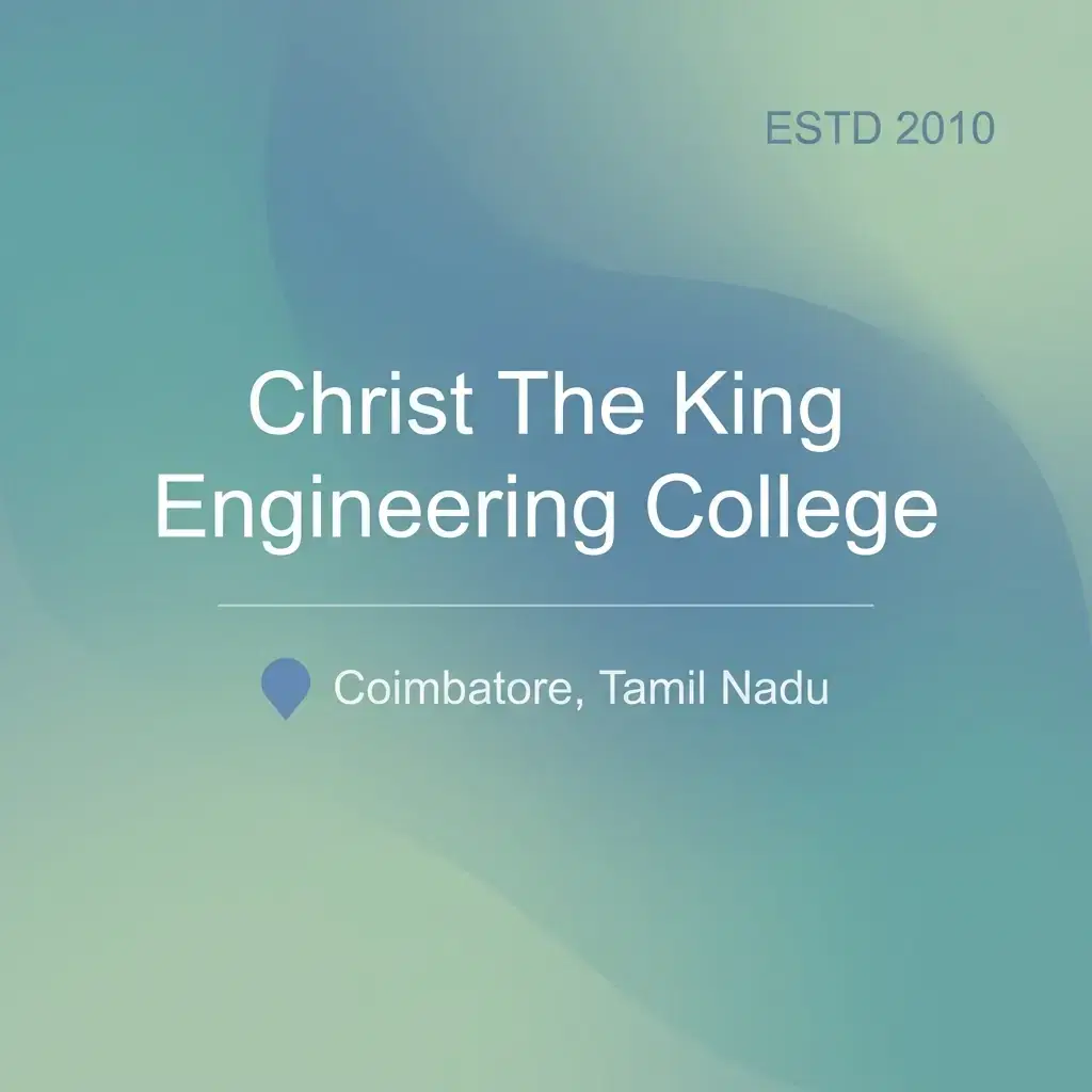 Christ The King Engineering College engineering college in Tamil Nadu information card