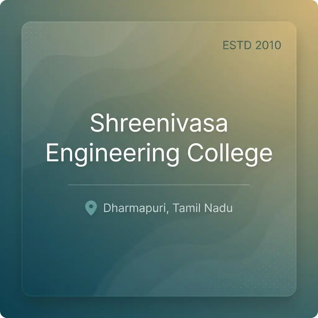Shreenivasa Engineering College engineering college in Tamil Nadu information card