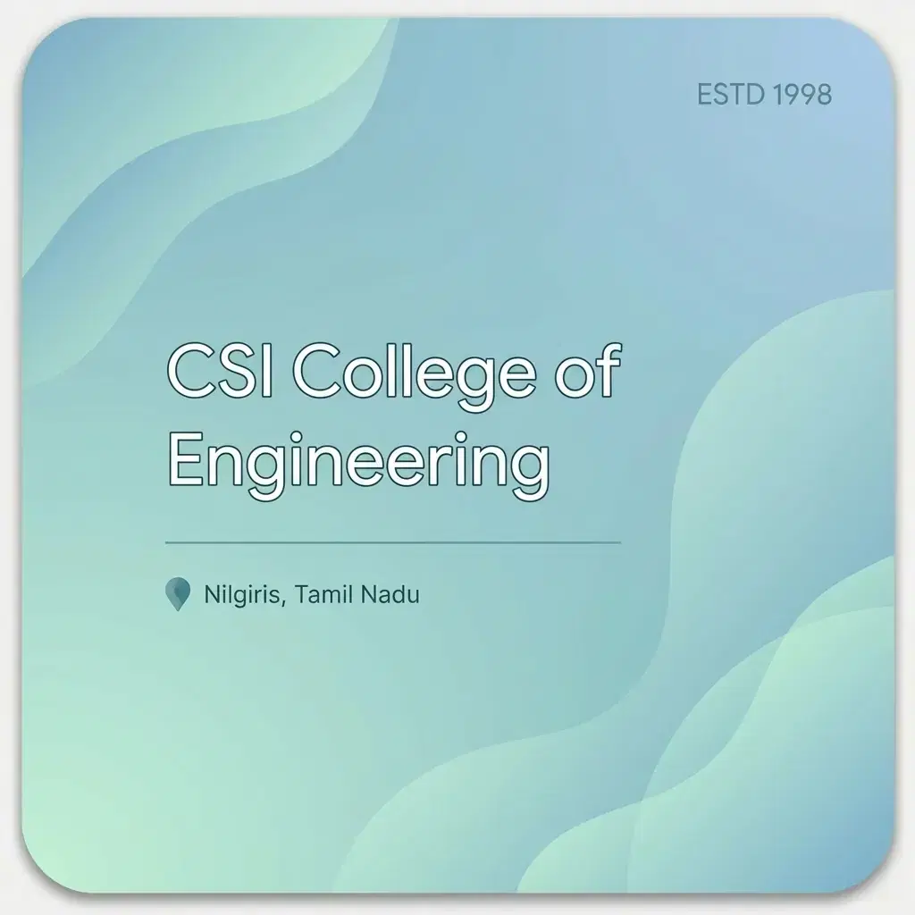 CSI College of Engineering engineering college in Tamil Nadu information card