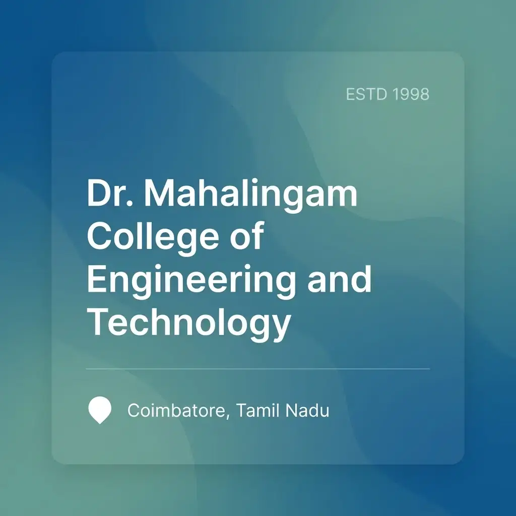 Dr. Mahalingam College of Engineering and Technology engineering college in Tamil Nadu information card
