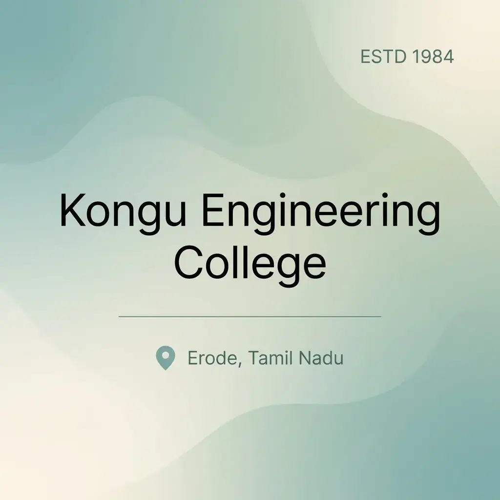 Kongu Engineering College engineering college in Tamil Nadu information card
